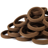 Qarwayoc brown seamless hair ties for stylish, gentle hold.