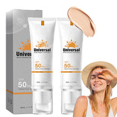 Qawnfy protector solar con color en bote para uso diario.