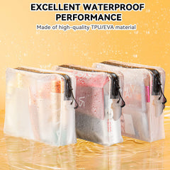 Qbily semi-clear travel bag shows contents while protecting privacy