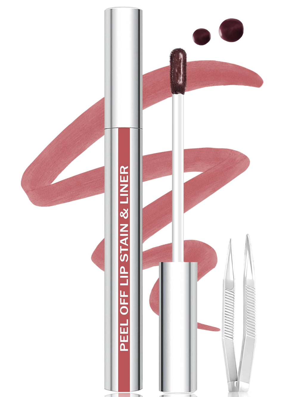 QCMME Lip Stain Peel Off application demonstrates quick set for all-day wear.