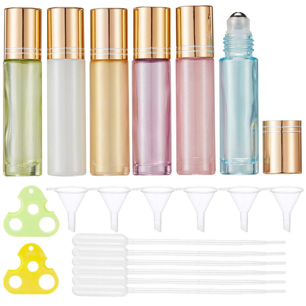 Qeuly 10ml roll-on bottle red with stainless steel roller for on-the-go aromatherapy