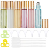 Qeuly 10ml roll-on bottle red with stainless steel roller for on-the-go aromatherapy