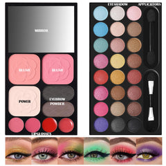 QiBest all-in-one makeup kit 4 lipsticks for finishing touches on the go.