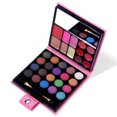 QiBest All-in-One Makeup Kit palette showcasing vibrant pigments for versatile looks.