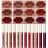 QiBest set de labiales mate con ventana para elegir colores para estilos diarios y festivos.
