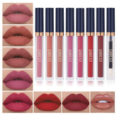QiBest set labiales mate ocho piezas con color intenso y duradero