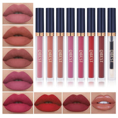 QiBest set labiales mate ocho piezas con color intenso y duradero