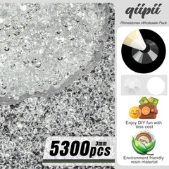 Qiipii 3mm jelly rhinestones for nails provide lightweight shine