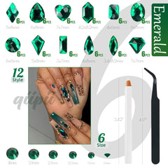 qiipii emerald green round beads K9 glass for durable, shimmering craft accents