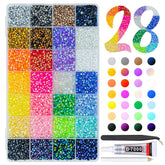 qiipii Piedras de resina translúcida 28 colores 4mm para manualidades y decoración brillantes