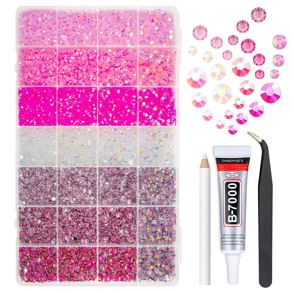 Piedras resina rosa jelly Qiipii 3 mm para uñas y maquillaje
