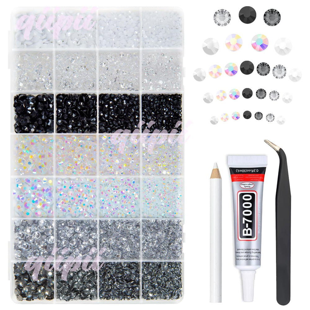 Conjunto qiipii de rhinestones jelly en caja con colores brillantes para manualidades.