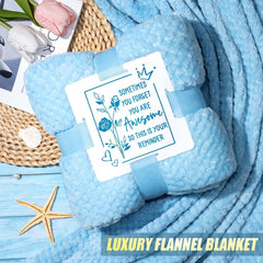 Qinline plush flannel blanket, provides warm comfort like a hug