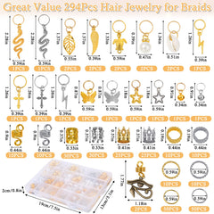 Qinzave anillos para trenzas dorados, decoración y sujeción fáciles