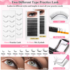 Qinzave Lashes Kit lash tweezers provide precise isolation for careful lash placement.