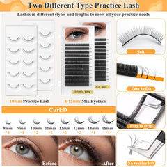 Qinzave tweezers with precision tips for easy lash isolation during practice