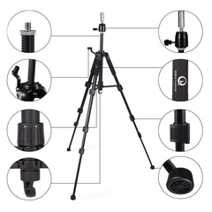QISHI YUHUA wig stand tripod height adjustment for precise positioning
