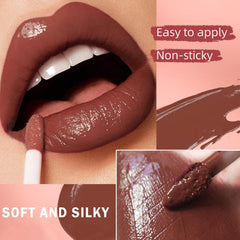 QIUFSSE lip gloss moisturizes lips with light non sticky shine