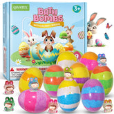 Qivatex bath bombs with surprise toy inside for engaging bath time.