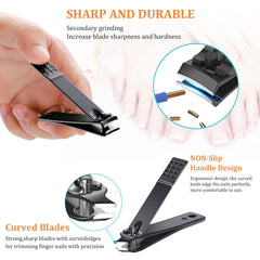 QLNE-25-piece-manicure-pedicure-kit provides comprehensive nail care in one durable kit.