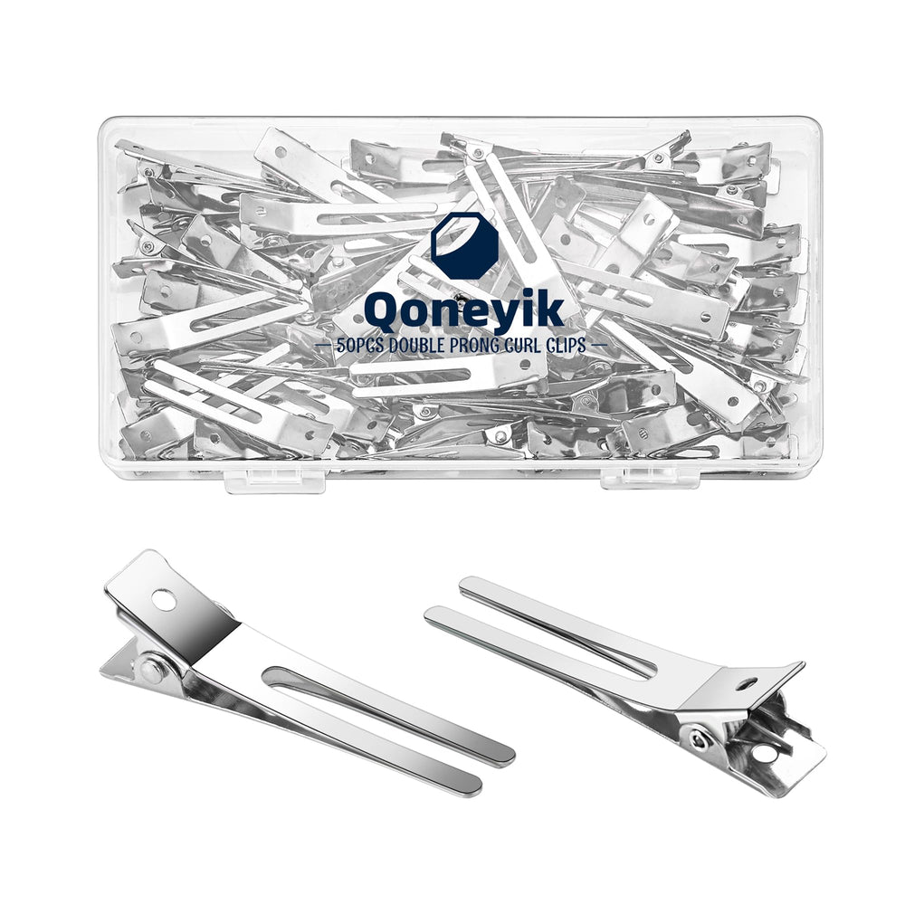 Qoneyik clips de dos púas para rizos, sujeción estable para peinado