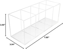 QPEY clear acrylic organizer adds a modern touch and reduces clutter in any workspace.