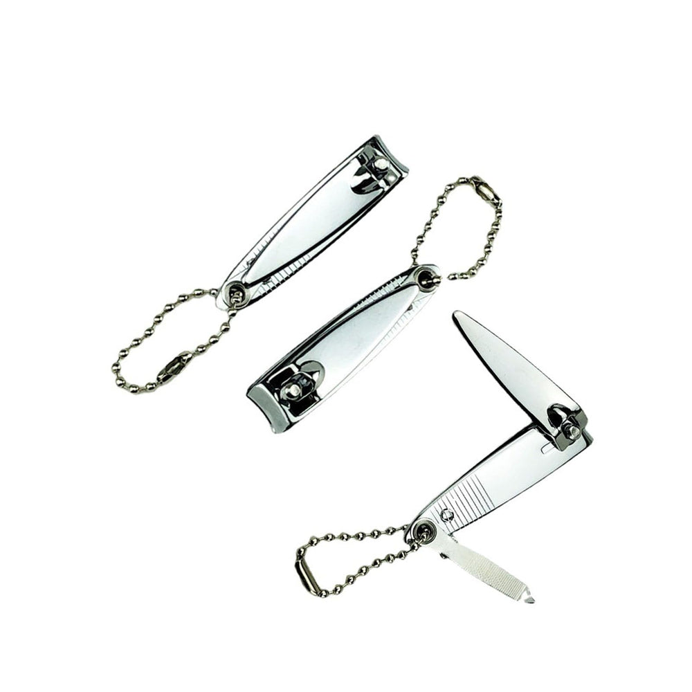 QPOIBSD mini nail clipper with curved edge for precise trimming on the go.