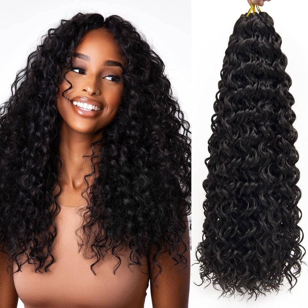 QRHSUKA GoGo Curl water wave 18in bundle display for quick protective styling