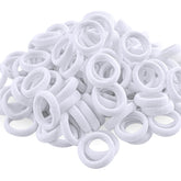 QRTVI baby hair ties white pack, gentle on hair for daily use.