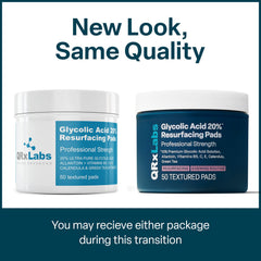 QRxLabs Glycolic Pads nonwoven pad texture ready for gentle resurfacing