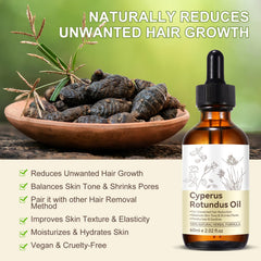 QRZBPZWE Cyperus Rotundus Oil, aplicación en axilas para piel suave.