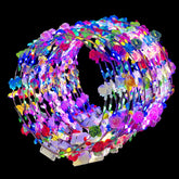 QSJQllo LED flower crown for weddings with a soft radiant glow