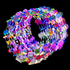QSJQllo LED flower crown for weddings with a soft radiant glow