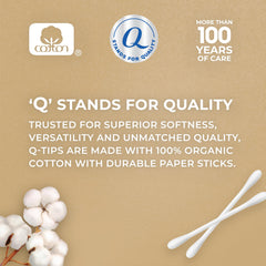 Q-tips 4-pack outer packaging for convenient on-the-go routines