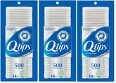 Q-tips cotton swabs box of three for gentle everyday cleaning tasks.