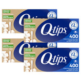 Q-tips Organic Cotton Swabs outer box visible for reliable daily use