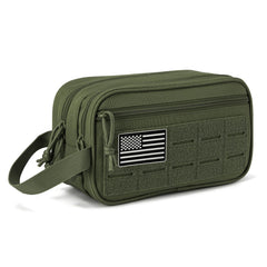 QT&QY tactical toiletry bag front view, durable travel organizer for essentials.