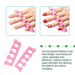 Packaging of Quacc 12pcs sponge toe separators for salon or home use