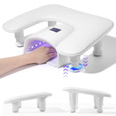 Quaferen big arm rest for nails setup view showing quick assembly and stable placement