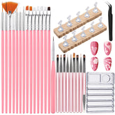 Quaferen 39-piece nail brush set shown in box view for home setup.