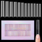 Puntas transparentes Quaferen 3XL, forma cuadrada larga, ideal para manicura llamativa.