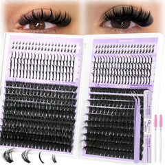 QUAFFLY DIY lash extension kit 100D lashes for dramatic at-home volume.