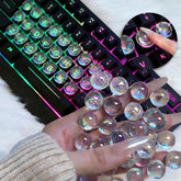 Pegatinas Quafochi para teclado con vidrio transparente mejoran la visibilidad.