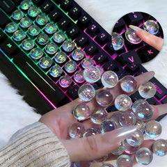 Pegatinas Quafochi para teclado con vidrio transparente mejoran la visibilidad.
