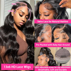 QUANDIAN Brazilian virgin hair wig with soft, full-bodied waves for daily wear.