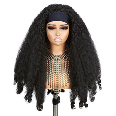Quantum Love glueless headband wig with magic tape for quick, secure styling