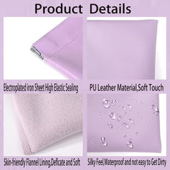 Quarter Rainbow mini PU leather pouches ideal for cosmetics and jewelry on the go