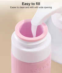 Quatish travel bottles wide-mouth refill makes topping up easy and clean