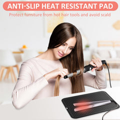 Quccefods travel-friendly roll-up mat in bag for styling on the go