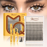 QUEWEL Fairy-Lash-Clusters Kit: 144pcs, 10–18mm, ready for manga-style looks.